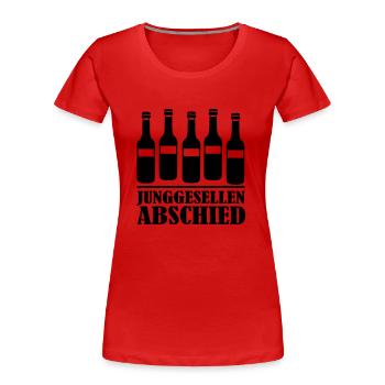 Junggesellenabschied - Frauen Premium Bio T-Shirt - Rot - Vorne - Mia (176cm)