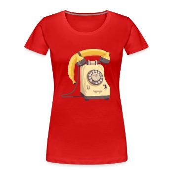 Banana Phone - Frauen Premium Bio T-Shirt - Rot - Vorne - Mia (176cm)