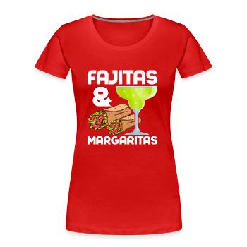 Fajitas & Margaritas Food Wrap Foodie Taco - Frauen Premium Bio T-Shirt - Rot - Vorne - Mia (176cm)