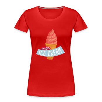 Sommer - Frauen Premium Bio T-Shirt - Rot - Vorne - Mia (176cm)
