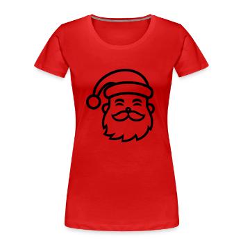 Kleiner Weihnachtsmann - Frauen Premium Bio T-Shirt - Rot - Vorne - Mia (176cm)