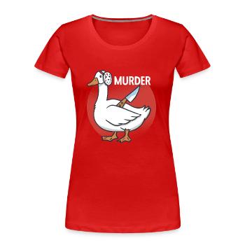 Lustige Gänse Gans Goose Vintage Silly Goose - Frauen Premium Bio T-Shirt - Rot - Vorne - Mia (176cm)