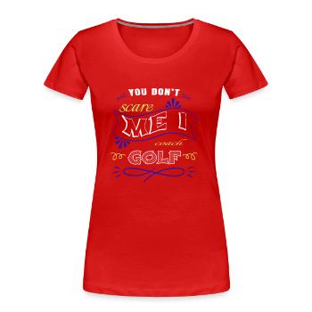 funny bowling gift idea christiangolf - Frauen Premium Bio T-Shirt - Rot - Vorne - Mia (176cm)