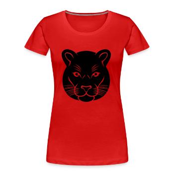 Panther's Head - Women's Premium Organic T-Shirt - red - Front - Mia (176cm)