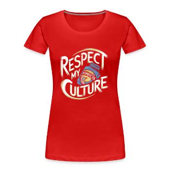 Probiotische Leidenschaft zeigen - Frauen Premium Bio T-Shirt - Rot - Vorne - Mia (176cm)