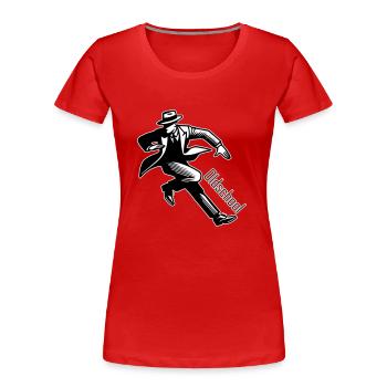 Messieurs des années 1930 - Design à l’ancienne - T-shirt bio Premium Femme - rouge - Devant - Mia (176cm)