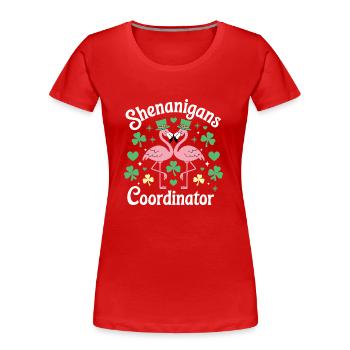 Shenanigans Koordinator - Frauen Premium Bio T-Shirt - Rot - Vorne - Mia (176cm)