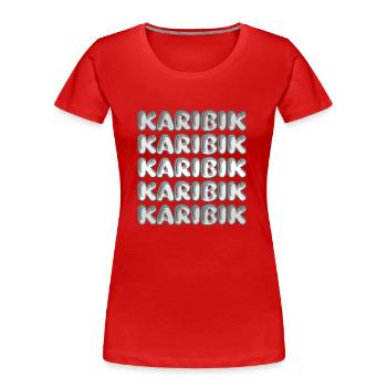 Voyage Caraïbes - T-shirt bio Premium Femme - rouge - Devant - Mia (176cm)