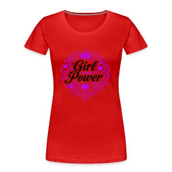 Frauenpower Spruch - Frauen Premium Bio T-Shirt - Rot - Vorne - Mia (176cm)