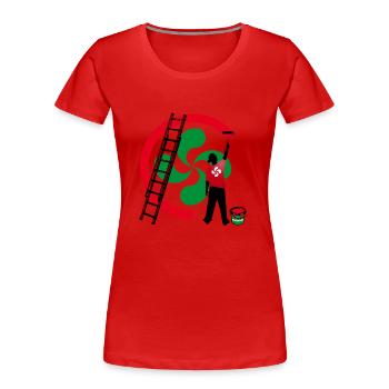 euskadi - T-shirt bio Premium Femme - rouge - Devant - Mia (176cm)
