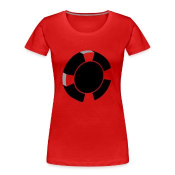 Poker Poker-Chip - Frauen Premium Bio T-Shirt - Rot - Vorne - Mia (176cm)