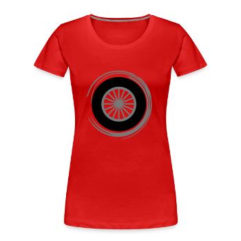 rad - Frauen Premium Bio T-Shirt - Rot - Vorne - Mia (176cm)