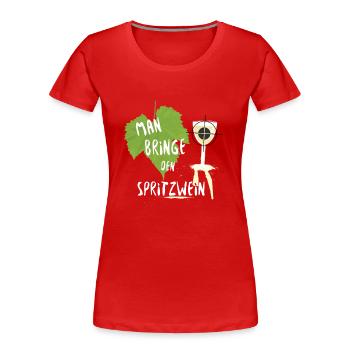 Perfektes Geschenk für Spritzwein Liebhaber - Frauen Premium Bio T-Shirt - Rot - Vorne - Mia (176cm)