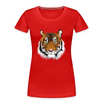 Big tiger - Frauen Premium Bio T-Shirt - Rot - Vorne - Mia (176cm)