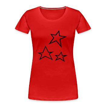 Star - T-shirt bio Premium Femme - rouge - Devant - Mia (176cm)