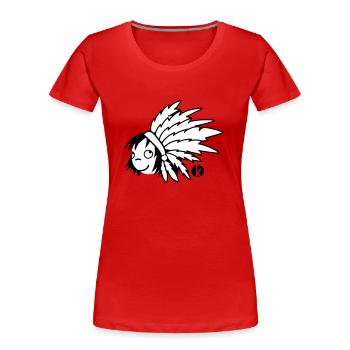 Indian Chief - Indian - T-shirt bio Premium Femme - rouge - Devant - Mia (176cm)