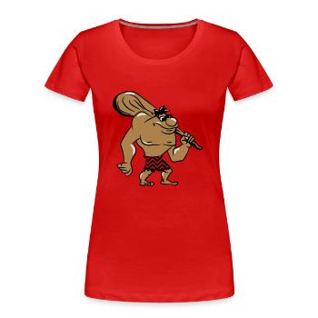 Caveman caveman pattern sunglasses - Women's Premium Organic T-Shirt - red - Front - Mia (176cm)