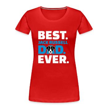 Jack Russell - Frauen Premium Bio T-Shirt - Rot - Vorne - Mia (176cm)
