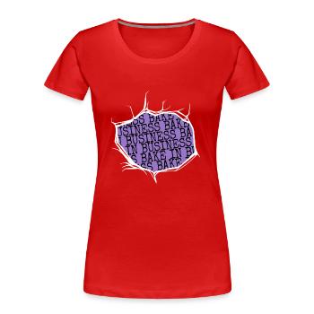 cook gift for cook chefowner bake birthday food - Women's Premium Organic T-Shirt - red - Front - Mia (176cm)
