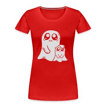 Papa Child Ghost Comic - T-shirt bio Premium Femme - rouge - Devant - Mia (176cm)