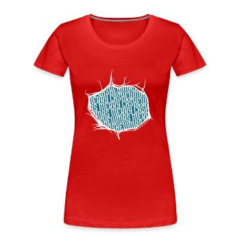 Beach Holiday Santa Birthday Present Funny Gym - Women's Premium Organic T-Shirt - red - Front - Mia (176cm)