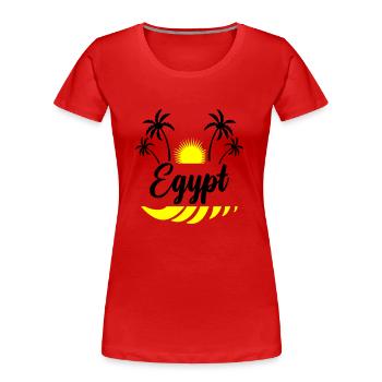 Égypte - T-shirt bio Premium Femme - rouge - Devant - Mia (176cm)