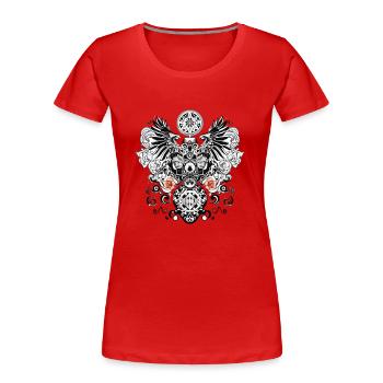 Motif traditionnel Allemand 3 - T-shirt bio Premium Femme - rouge - Devant - Mia (176cm)