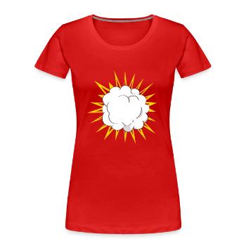 Cartoon Explosion cloud - Women's Premium Organic T-Shirt - red - Front - Mia (176cm)