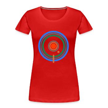 BLAUER MONTAG - Frauen Premium Bio T-Shirt - Rot - Vorne - Mia (176cm)
