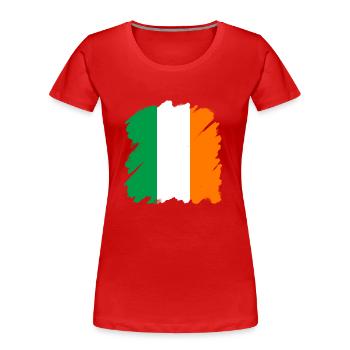 Irland Flagge Vintage Irische Fahne Dublin - Frauen Premium Bio T-Shirt - Rot - Vorne - Mia (176cm)