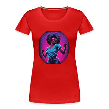 Celebrating girl - Women's Premium Organic T-Shirt - red - Front - Mia (176cm)