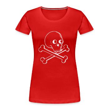 Skull and bones - Women's Premium Organic T-Shirt - red - Front - Mia (176cm)