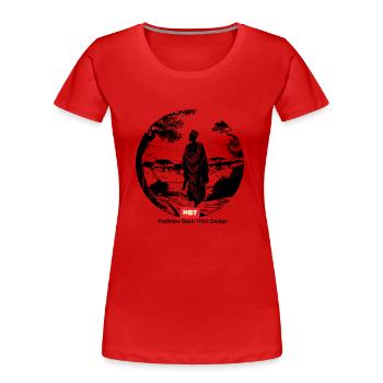 HBT 62 - Frauen Premium Bio T-Shirt - Rot - Vorne - Mia (176cm)