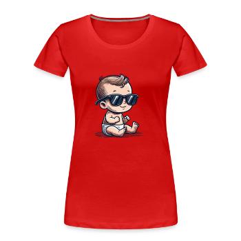 baby sonnenbrille - Frauen Premium Bio T-Shirt - Rot - Vorne - Mia (176cm)