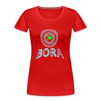 polynesisch Schildkröte Tattoo Bora Bora - Frauen Premium Bio T-Shirt - Rot - Vorne - Mia (176cm)