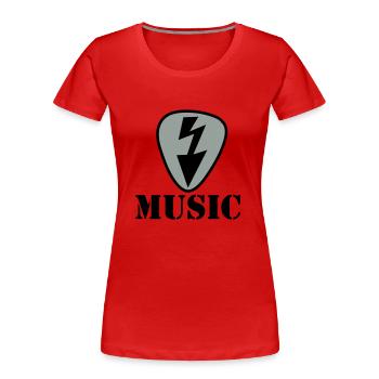 gitarre - Frauen Premium Bio T-Shirt - Rot - Vorne - Mia (176cm)