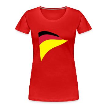 deutschland - Frauen Premium Bio T-Shirt - Rot - Vorne - Mia (176cm)