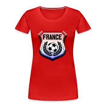 frankreich fussball - Frauen Premium Bio T-Shirt - Rot - Vorne - Mia (176cm)