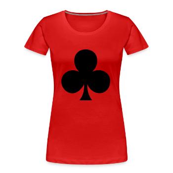 Luck - Frauen Premium Bio T-Shirt - Rot - Vorne - Mia (176cm)