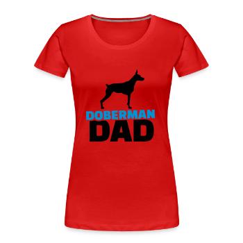 Dobermann - Frauen Premium Bio T-Shirt - Rot - Vorne - Mia (176cm)