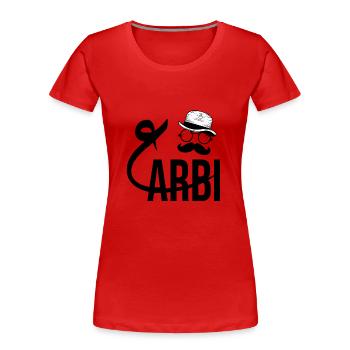 Arabi - T-shirt bio Premium Femme - rouge - Devant - Mia (176cm)