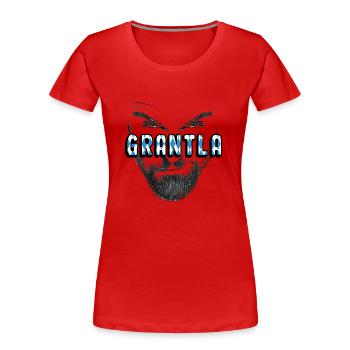 Grantla bayrisch dialekt - Frauen Premium Bio T-Shirt - Rot - Vorne - Mia (176cm)