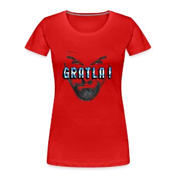 Gratla bayrisch dialekt - Frauen Premium Bio T-Shirt - Rot - Vorne - Mia (176cm)