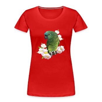 The blue-fronted amazon - Women's Premium Organic T-Shirt - red - Front - Mia (176cm)