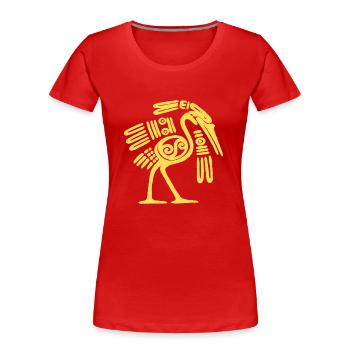 Oiseau mexicain - T-shirt bio Premium Femme - rouge - Devant - Mia (176cm)