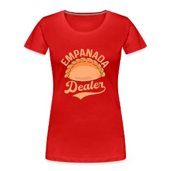 Empanada Dealer Latin Pastry Food Dessert - Frauen Premium Bio T-Shirt - Rot - Vorne - Mia (176cm)