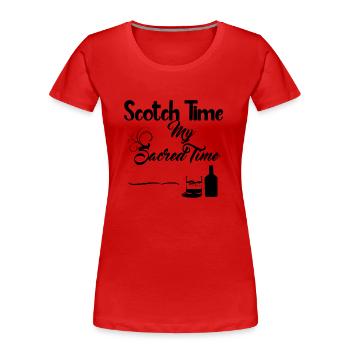 Scotch Time Design - Frauen Premium Bio T-Shirt - Rot - Vorne - Mia (176cm)