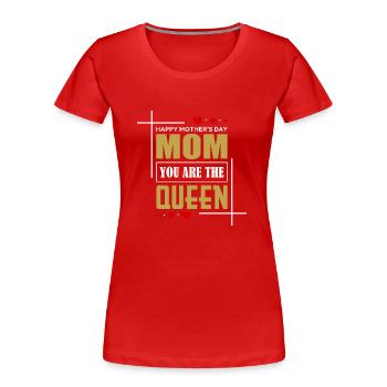 Bonne fête des mères - T-shirt bio Premium Femme - rouge - Devant - Mia (176cm)