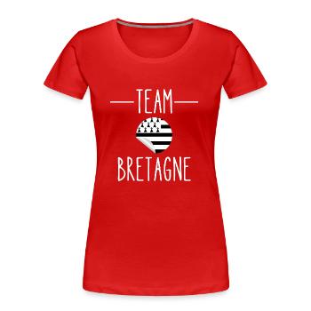 team bretagne - T-shirt bio Premium Femme - rouge - Devant - Mia (176cm)