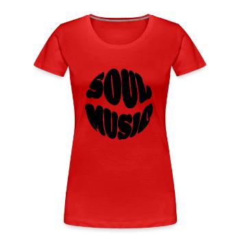 Soul Music - 70s Style - Frauen Premium Bio T-Shirt - Rot - Vorne - Mia (176cm)